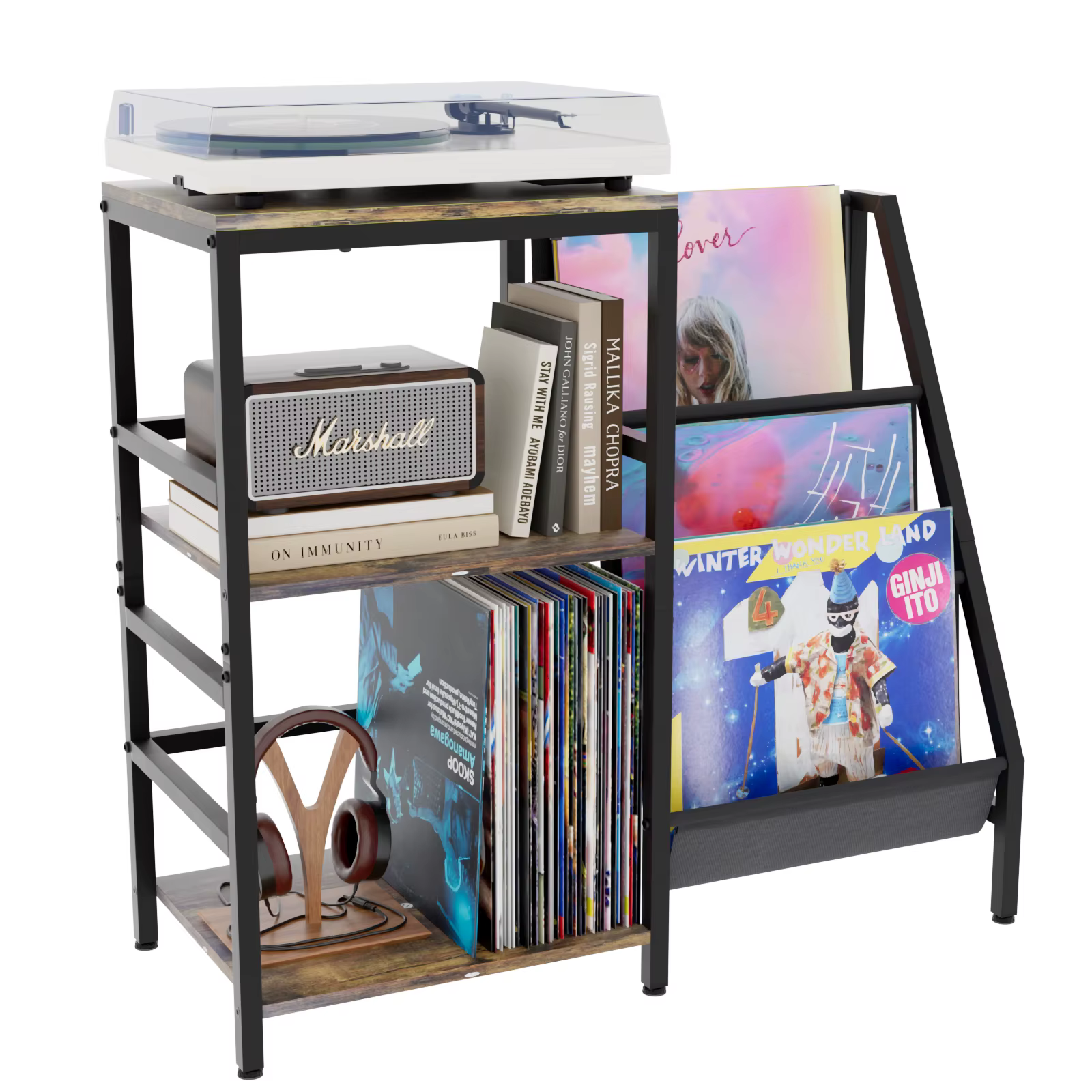 Support de Table de rangement pour disques vinyles, présentoir LP, armoire organisée multifonction, 