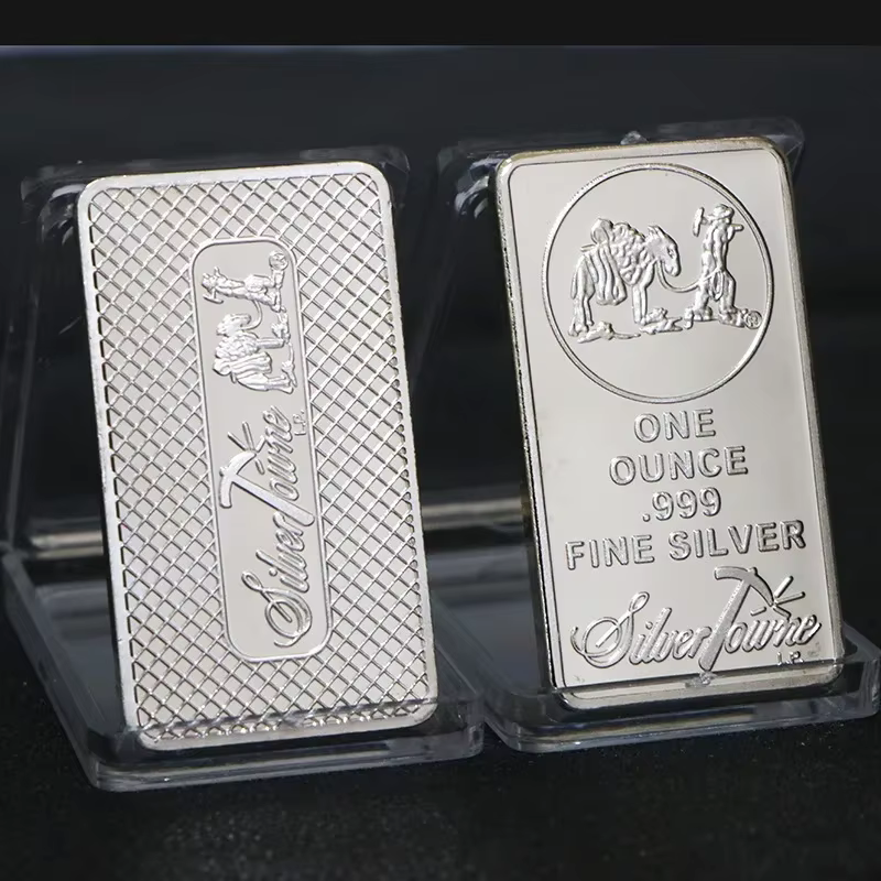 Prospector américain 1OZ, barre de lingots en argent fin, valeur 999, pièce métallique de l'union am