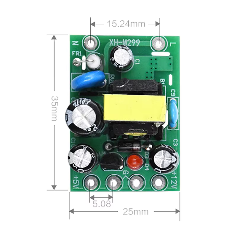 Mini convertisseur AC-DC AC110V 220V vers DC 12V 0.2A+5V Module de conversion