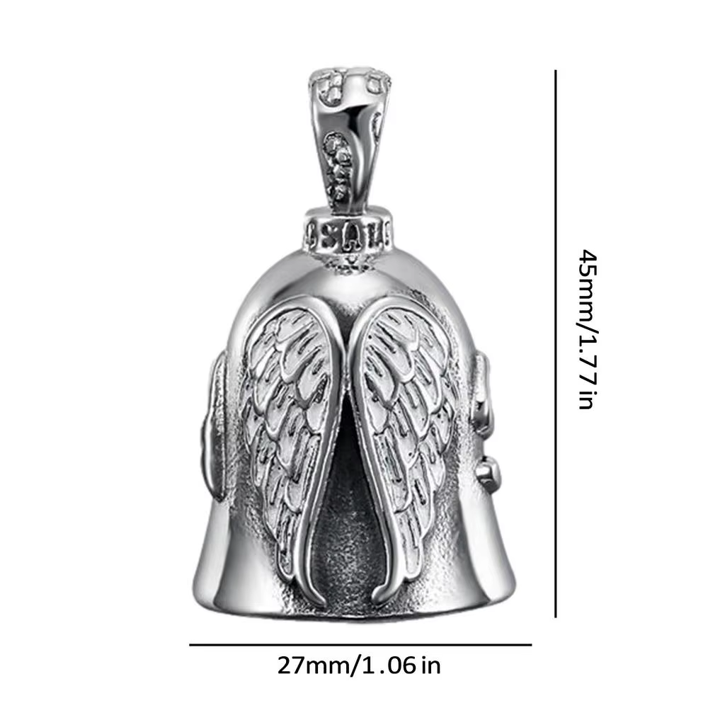 Cloche de moto portable « Anges Gardiens » pour motards – Accessoire moto et vélo, cadeau idéal pour