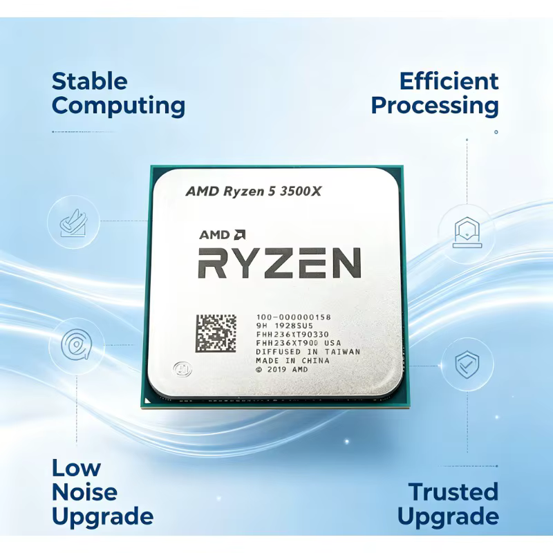 Boîtier Mini ITX pour Ordinateur de Bureau, Processeur Ryzen 5 3500X, Socket AM4, 6 Cœurs, 6 Threads