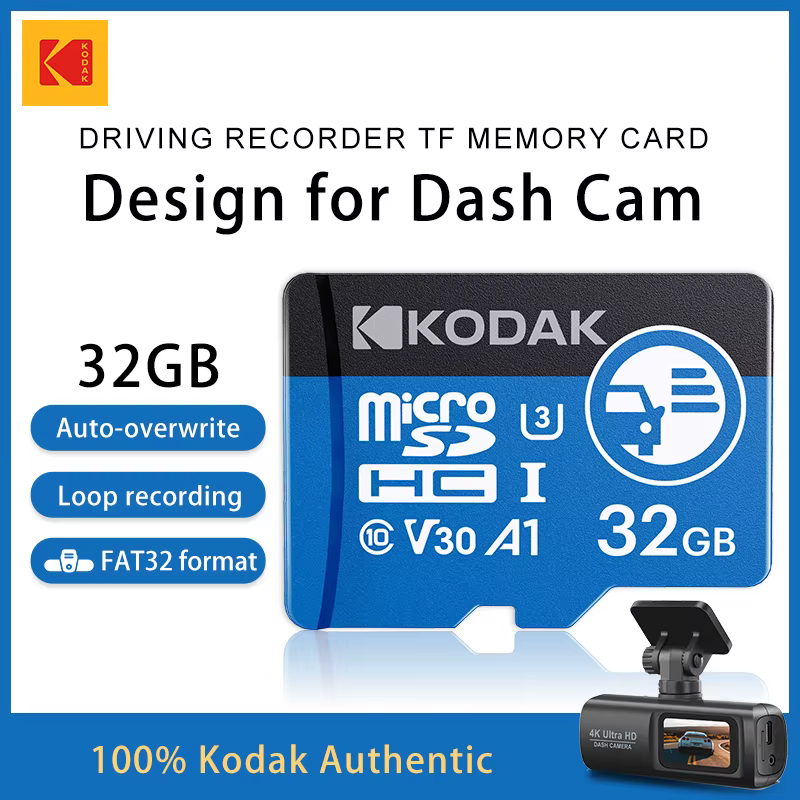 Carte Micro SD Kodak Ultra Mini Dash cam 256 Go 128 Go Carte mémoire SD TF Carte mémoire flash Carte