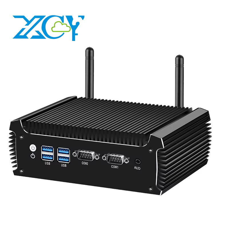 Mini PC industriel sans ventilateur Intel I3-8130U I5-8250U 2x DB9 RS232 RS485 2x LAN 6x USB Mini PC