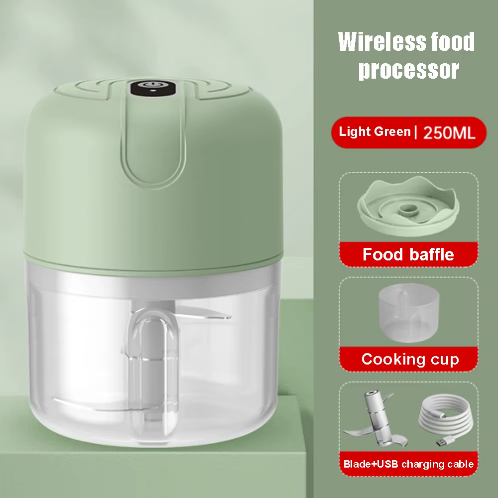 Mini hachoir à viande électrique 250 ml, machine à purée d'ail, hachoir à oignon, gingembre, piment,
