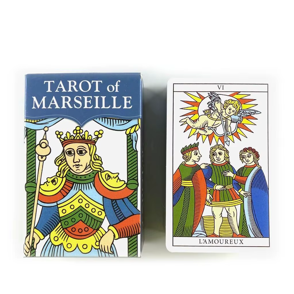 Jeu de cartes Tarot de Marseille, Mini taille 9x6cm, 78 pièces, jeu de fête, prophétie révélatrice d