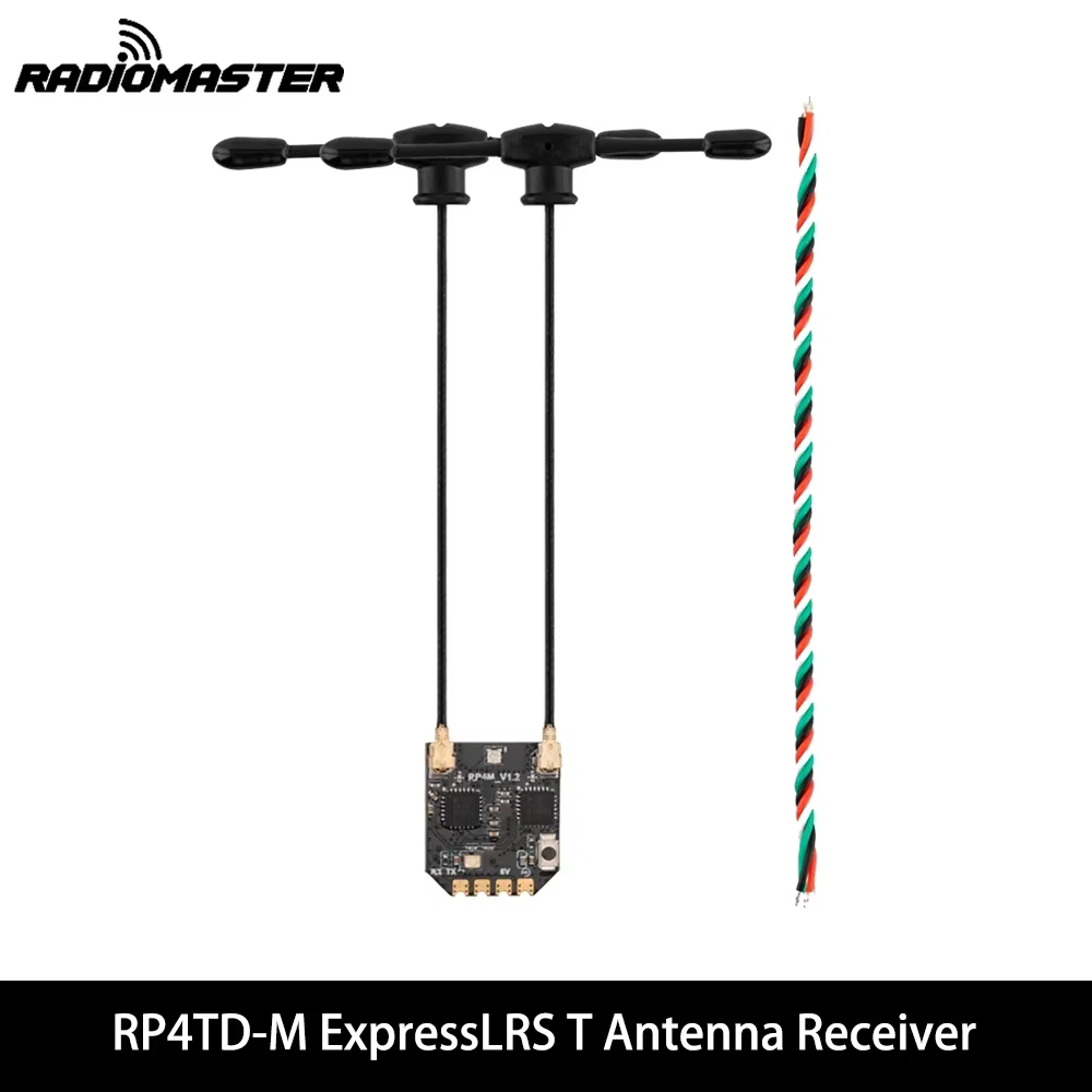 Radiomaster RP4TD-M 2.4G ELRS Mini RX, véritable diversité avec double antenne, faible latence pour 