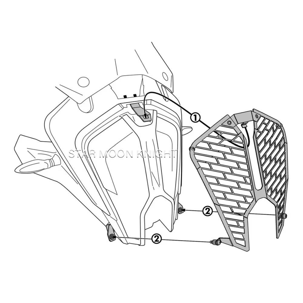 Accessoires de moto pour 1290 Super Adventure ADV S R 2021 – 2024, couvercle de Protection des phares, grille de Protection