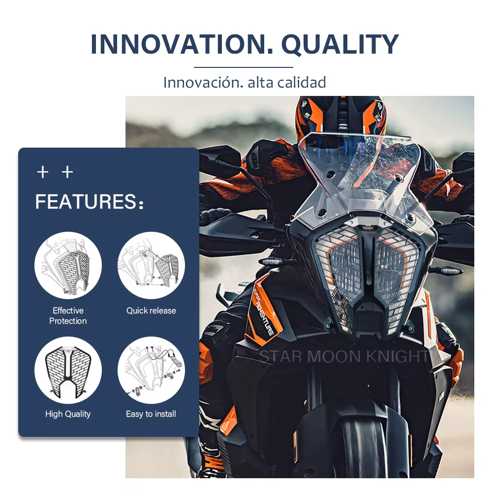 Accessoires de moto pour 1290 Super Adventure ADV S R 2021 – 2024, couvercle de Protection des phares, grille de Protection