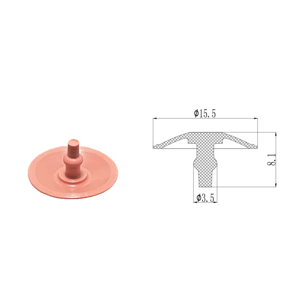 Valve d'arrêt unidirectionnelle en silicone de 15,5 mm de diamètre, mini-valves