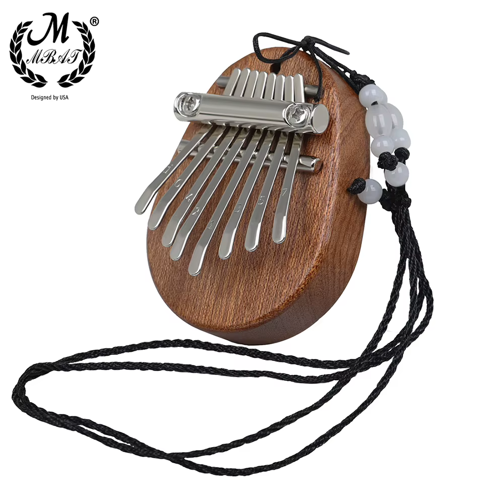M MBAT 8 tons pouce Piano Base en bois massif ovale Mini pouce Piano Simple Portable pouce Piano clavier Instrument de musique jouets
