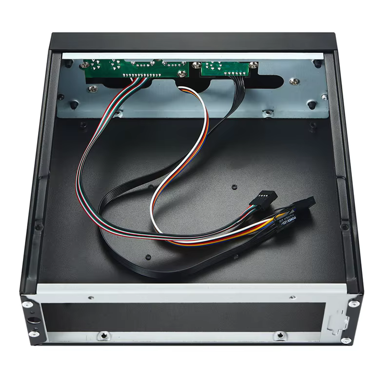 RGEEK ITX boîtier d'ordinateur M06 Mini boîtier de bureau commodité boîtier de PC peut installer 2.5 pouces HD Support 17x17 cm carte mère