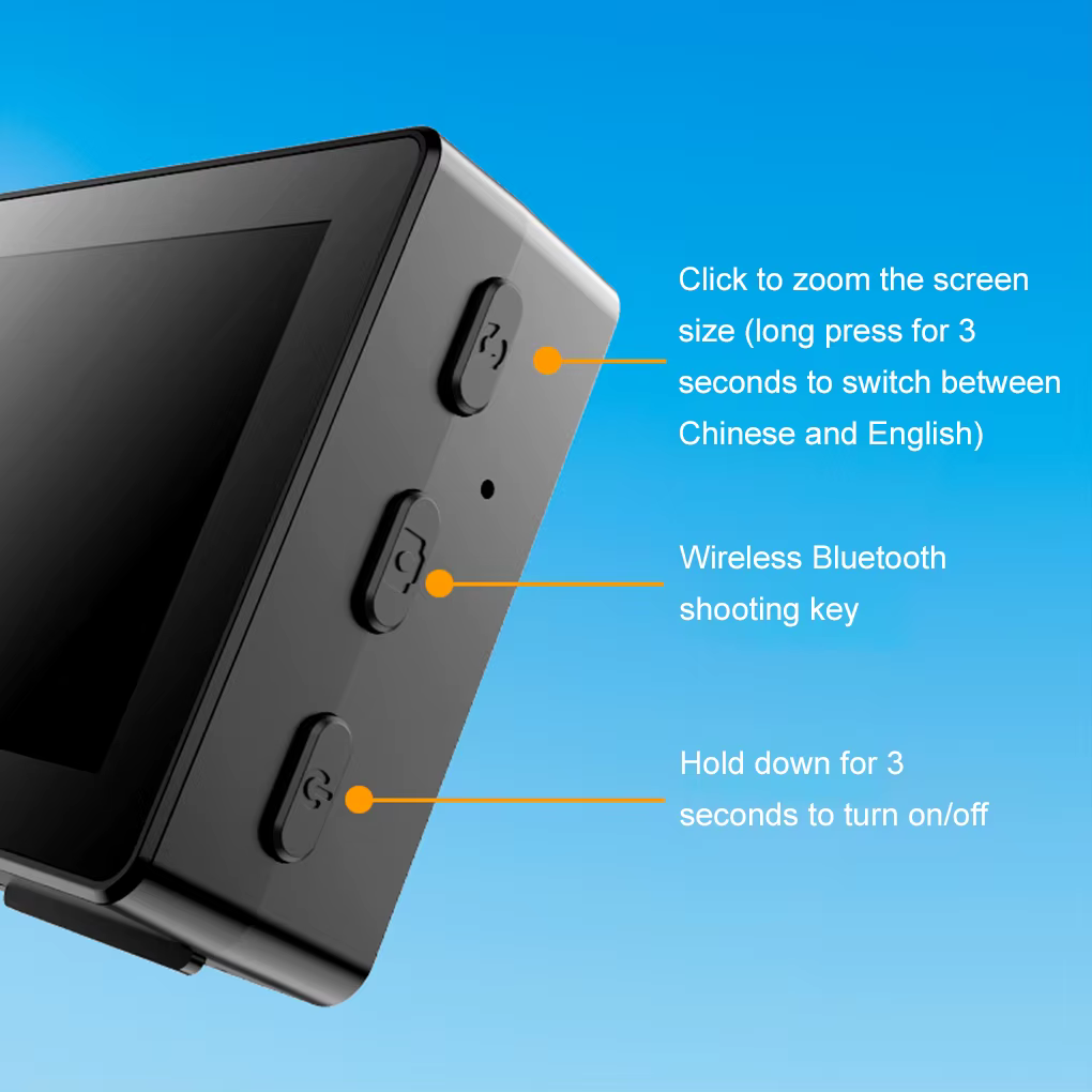 Mini écran d'affichage de Selfie de Smartphone Portable pour téléphone caméra arrière sans fil Selfie Vlog moniteur en direct pour téléphone iPhone Android