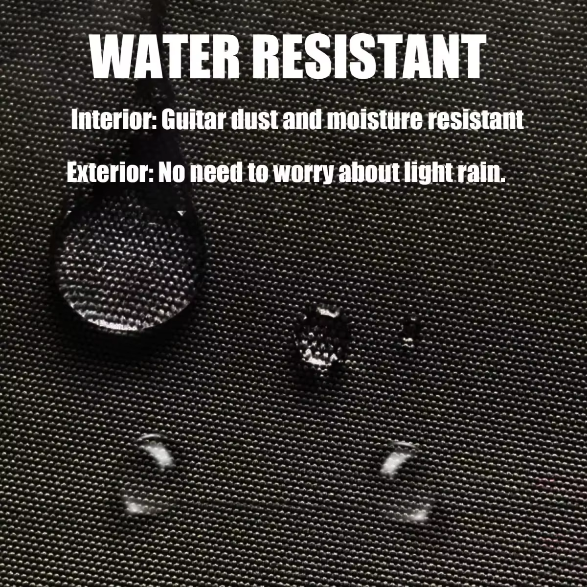 Miwayer Sac de concert pour guitare électrique étanche noir | Double bretelles pour accessoires de guitare