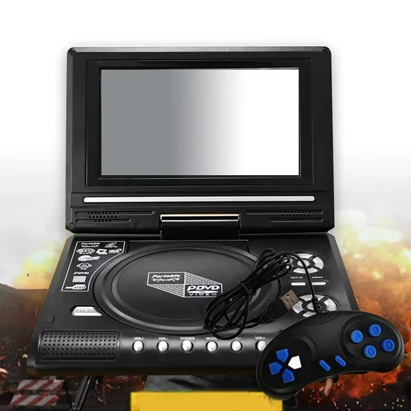 7.8 pouces Mini DVD CD EVD lecteur de disque bureau numérique Smart TV lecteurs télécommande Portable voyage 270 °   Écran rotatif