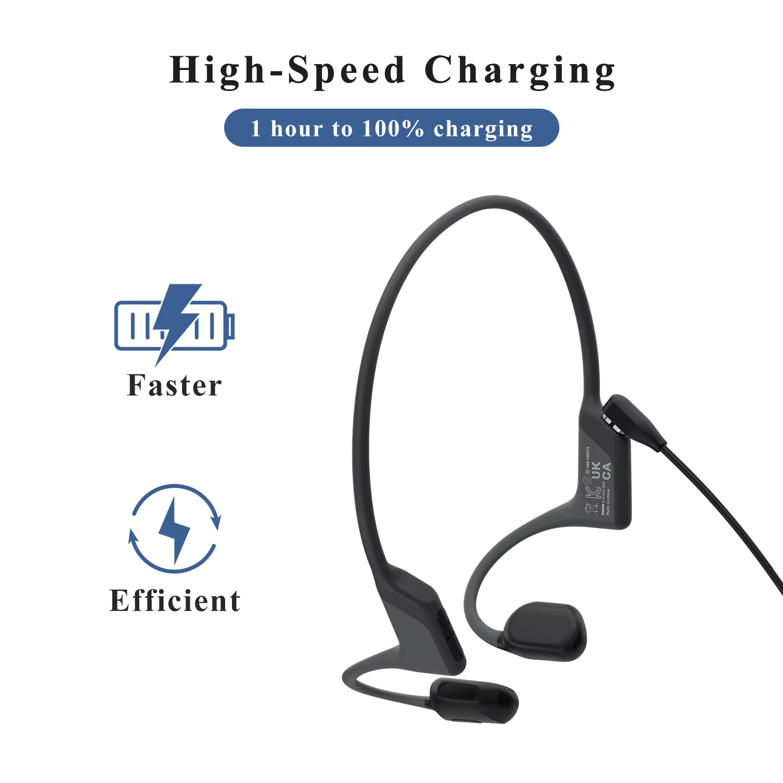 Câble de chargement USB type-c 100cm/60cm, pour SHOKZ OpenRun Mini Pro, chargeur magnétique pour casque After Shokz AS800/OpenComm ASC100SG