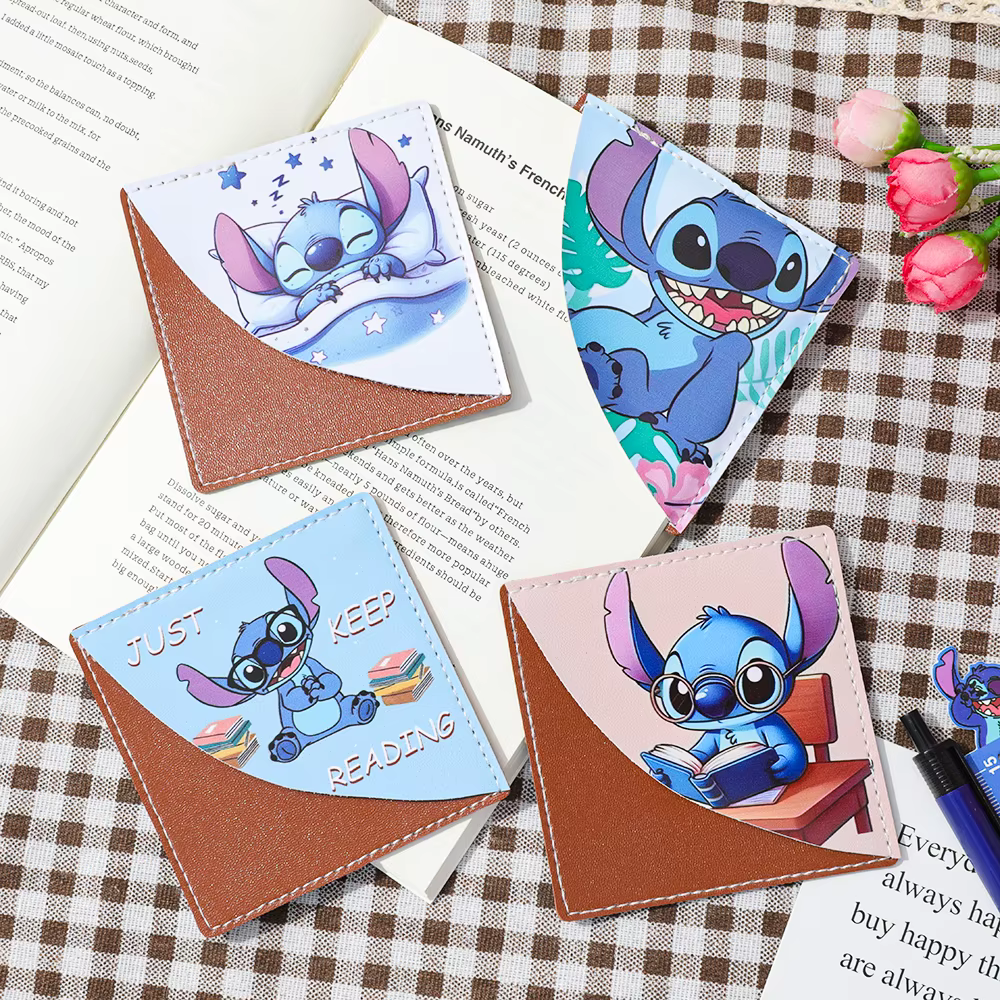Marque-page d'angle Anime Stitch, accessoires de lecture créatifs pour enfants/étudiants, cadeau parfait pour les amateurs de livres (thème Lilo & Stitch)