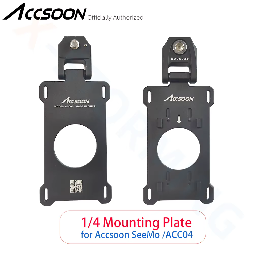 Plaque de montage 1/4 pour pince à accessoires multifonctionnelle Accsoon, adaptée aux accessoires de support Seemo iPad Power Cage