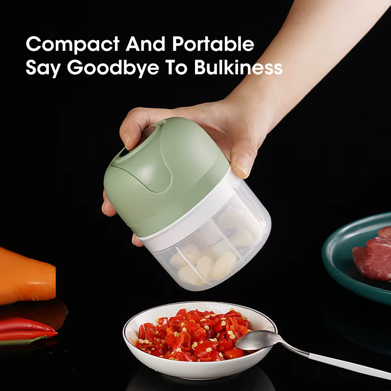 Mini hachoir à ail électrique pour aliments pour bébés, hachoir à viande multifonctionnel, rechargeable par USB, hachoir à légumes pour la cuisine à domicile