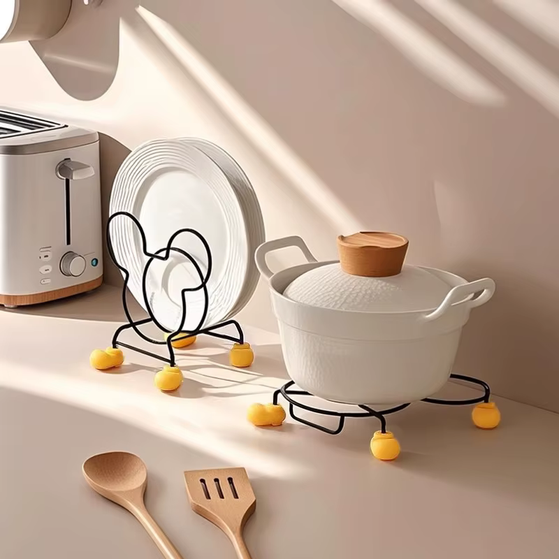 Support isolant pour cuisinière de cuisine, support de rangement de cuisine Mickey, support à bols, support à casseroles, porte-couverts, multifonctionnel, Styles en option