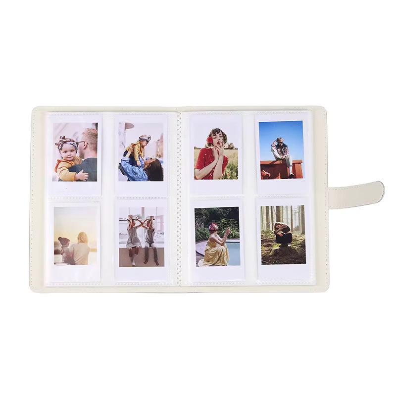 Album photo Polaroid 256 photos, 3 pouces - Couverture en cuir PU, compatible avec les films Fujifilm Instax Mini, les cartes, les billets - Plusieurs couleurs