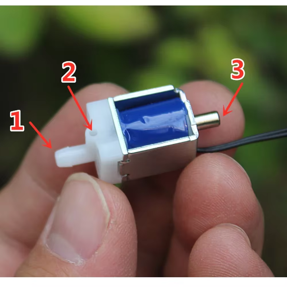 Mini électrovanne, 3 voies, dégagement d'air, électronique tingDC 3.7V, admission électronique accessible