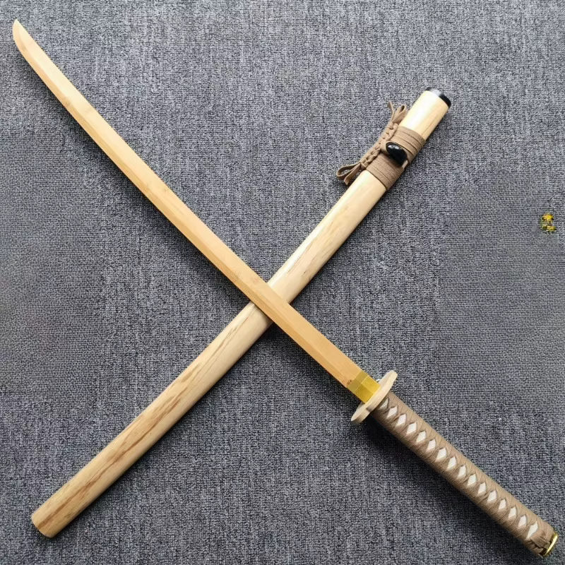 Épées Katana en bois de 103cm/40,56 pouces, accessoires de modèle de samouraï avec gaine, pratique de Cosplay, périphériques d'entraînement à collectionner, jouet d'extérieur