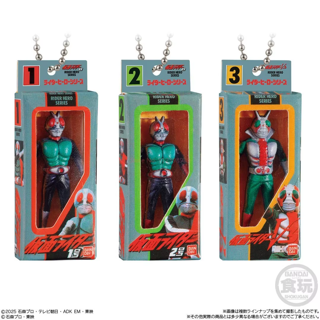 Bandai Kamen Rider – Mini figurine porte-clés Kuuga Ryuki Kabuto, boîte noire, Gashapon, mini-jouet de collection, pendentif pour les fans d'anime