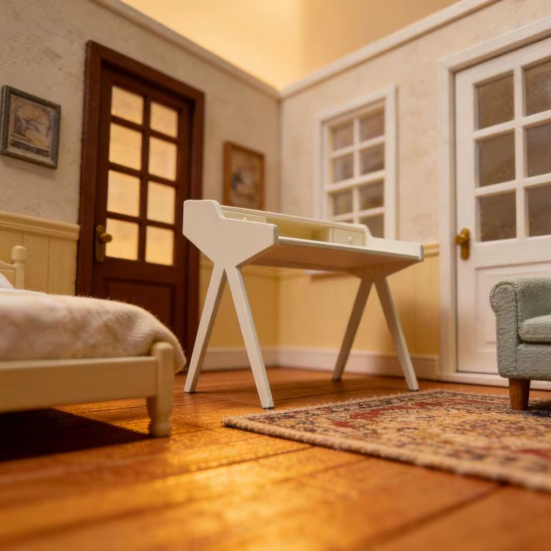 1 pièce nouvelle mini coiffeuse 1/12 pour maison de poupée, table d'appoint, modèle de mobilier de chambre de poupée, décorations micro-scène