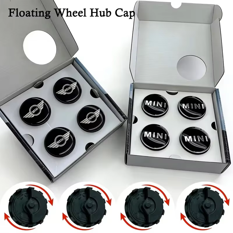 2026 Cache-moyeux flottants 3D 56MM pour Mini Wings S JCW R56 R50 R53 R55 R57 R60 F54 F55 F56, Accessoires automobiles