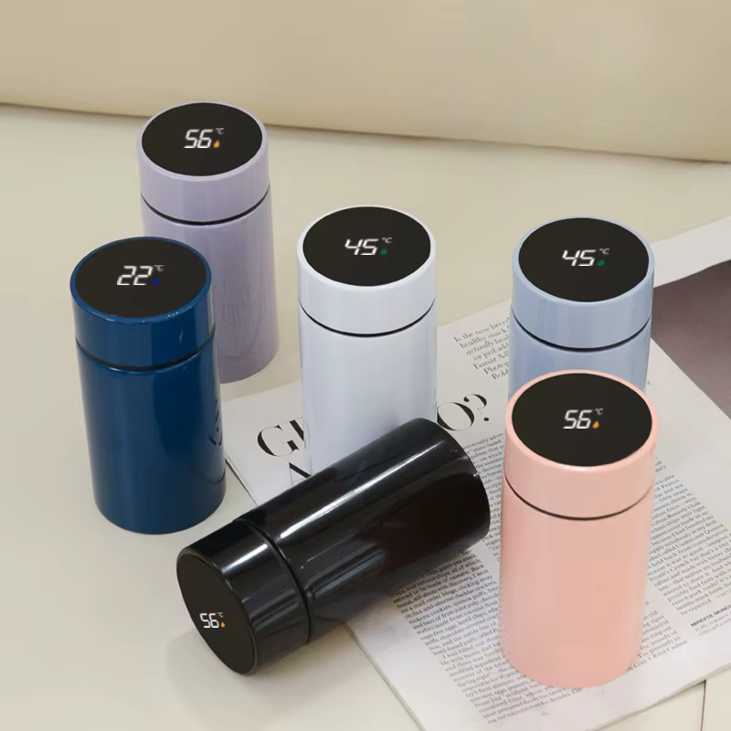 Mini Thermos de poche intelligent, bouteille d'eau avec affichage de la température de 200ml, flacons sous vide en acier inoxydable avec filtre