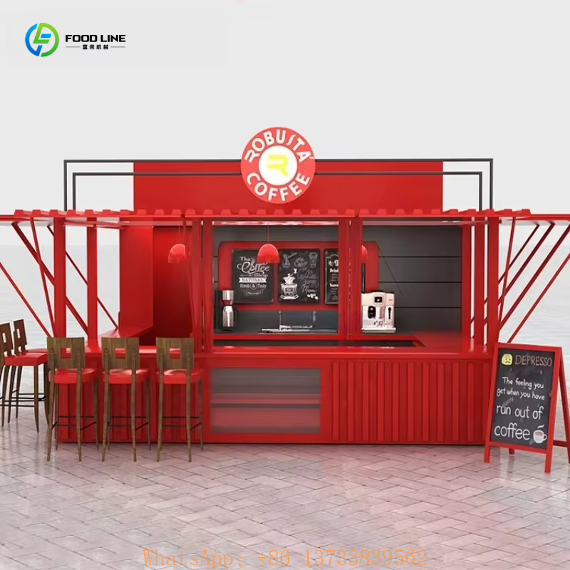 Kiosque à café personnalisé, boutique en conteneur, maison préfabriquée moderne, petite maison extérieure, maison en conteneur