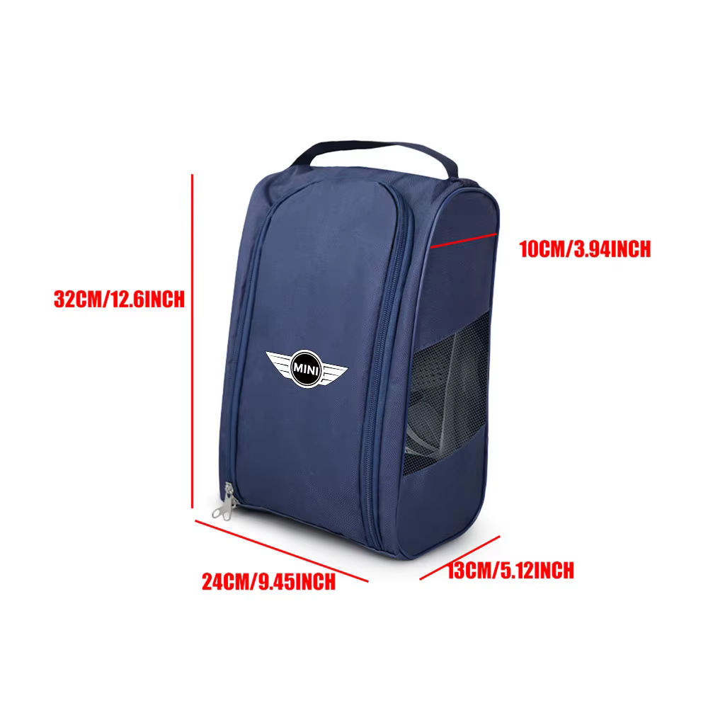 Organisateur de chaussures avec logo de voiture, sac de rangement, accessoires d'intérieur automobile, pour MINI Cooper JCW WORKS R55 R56 F55 F56 R57 R58 R59 R60 R50
