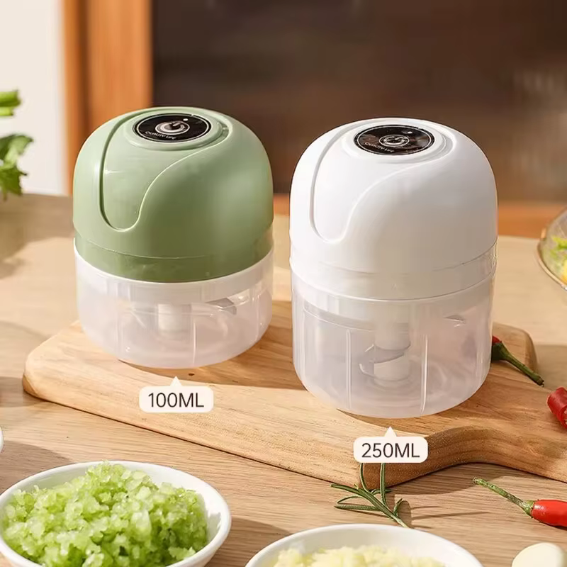 Mini hachoir à viande électrique 250 ml, machine à purée d'ail, hachoir à oignon, gingembre, piment, mixeur alimentaire de cuisine