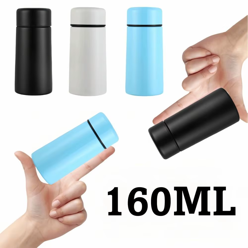 Mini tasse Thermos pratique en acier inoxydable, Thermos de poche Portable, capacité de 160ml, tasse d'eau compacte pour café et eau