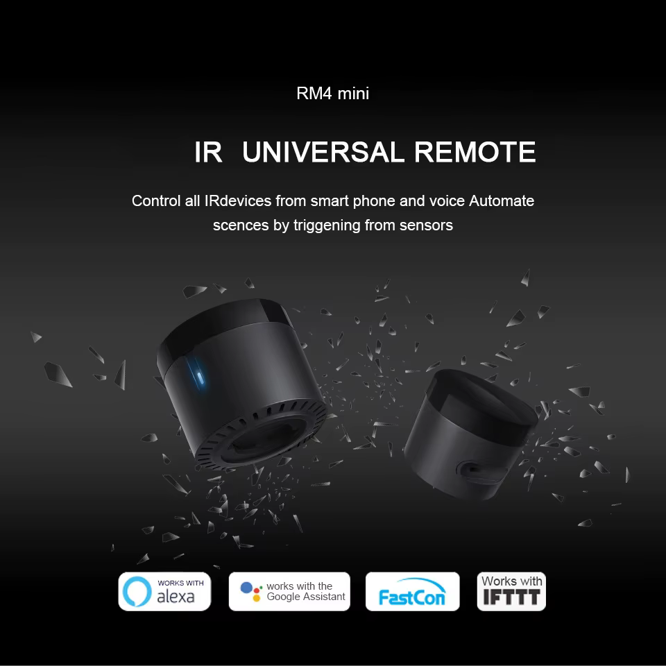 Broadlink RM4 mini transmission sans fil wifi recevoir télécommande intelligente IR universelle pour appareil ménager