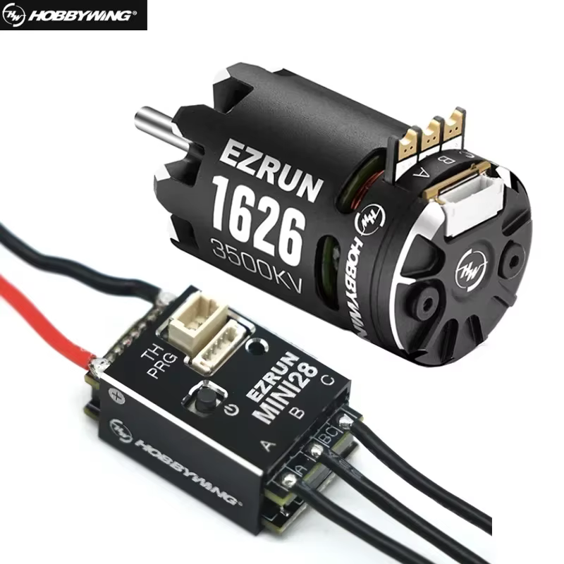 HobbyWing EZRUN MINI28 30A ESC & EZRUN 1626SD 6500/5000/4000KV moteur sans balais sensoriel Combo pour voiture de course/dérive 1:28 RC GL