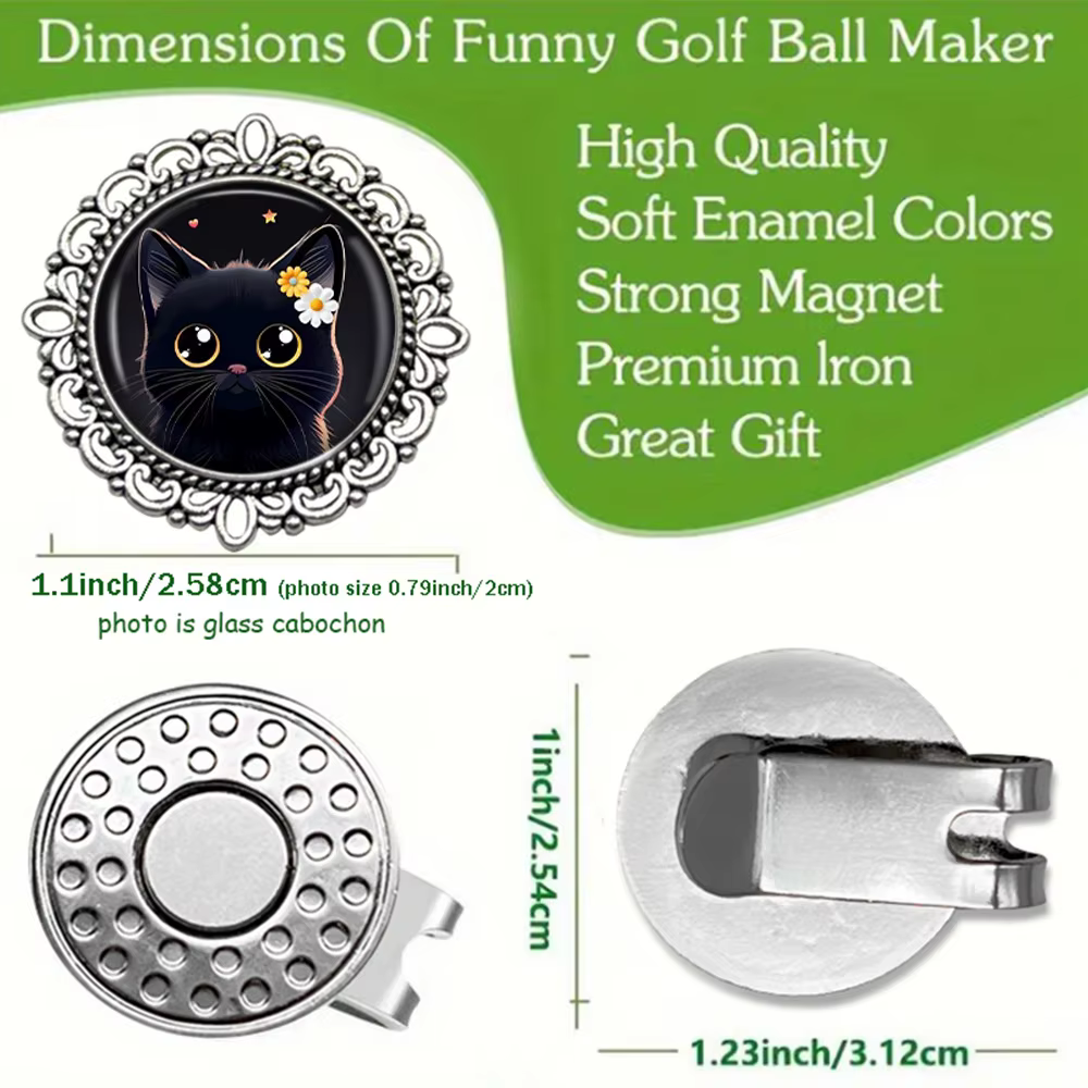 Marqueur de golf avec clip pour chapeau, accessoire de golf au design amusant pour les golfeurs, idéal pour le parcours