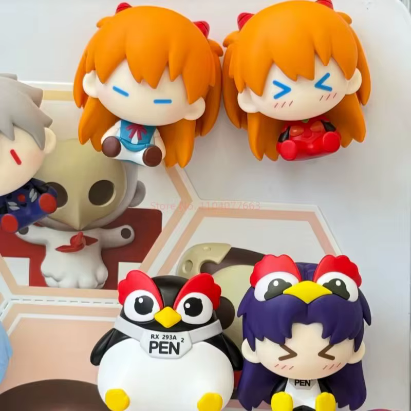 Eva néon Genesis Evangelion Pop Mart Super Mini Figurine boîte aveugle aimant de réfrigérateur magnétique décoration de bureau cadeau de noël