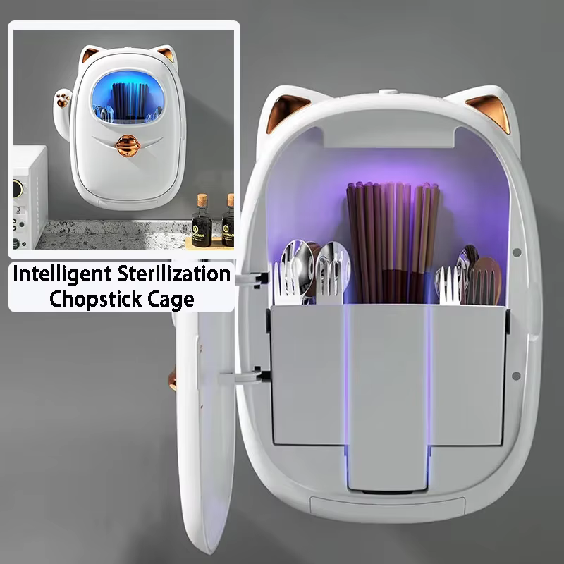 Support de cuillère et baguettes intelligent, étagère magnétique, rangement, séchage, stérilisation T1, accessoire de cuisine