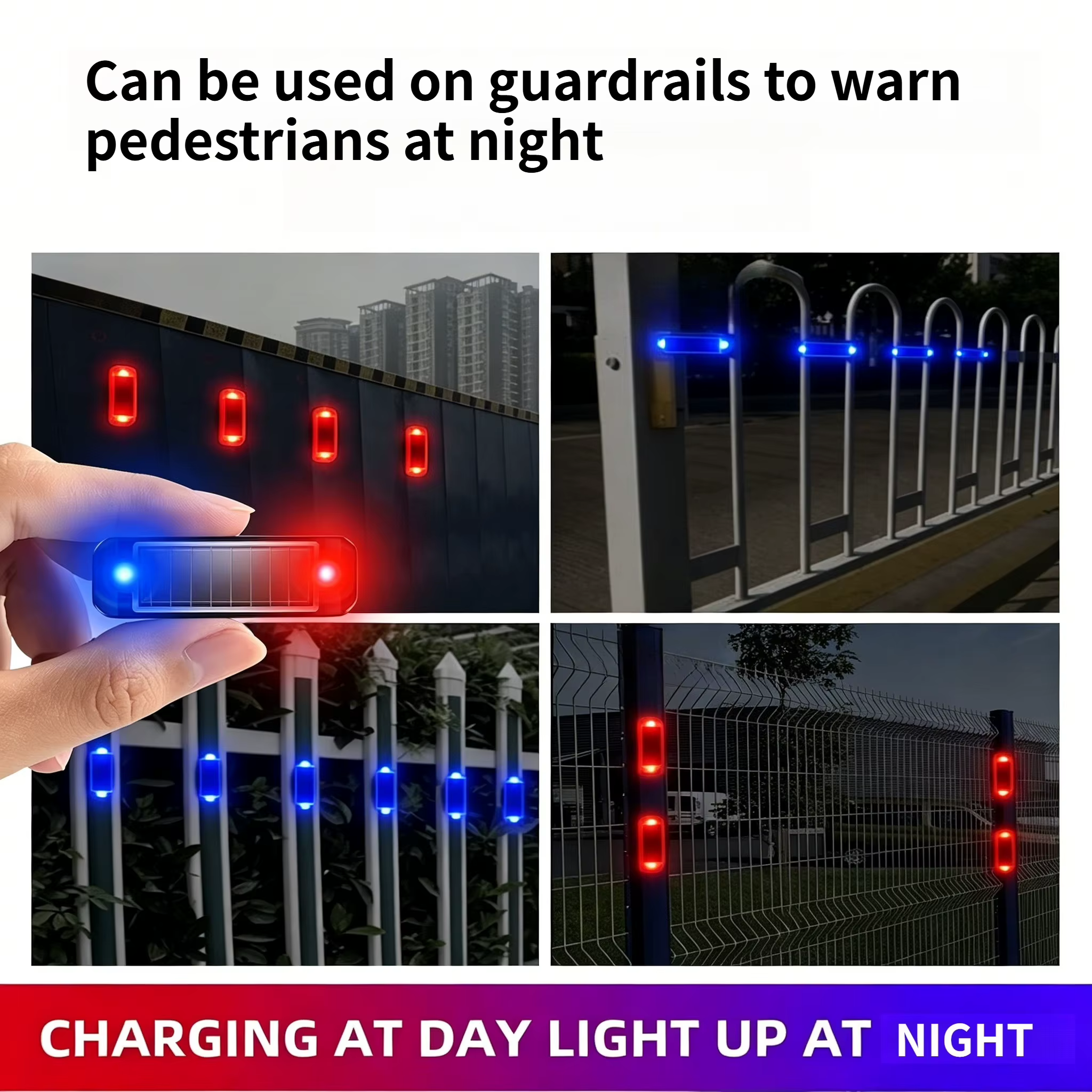 Mini lampe de signalisation solaire LED pour voiture, lampe clignotante sans fil antivol, lumière de sécurité factice simulée