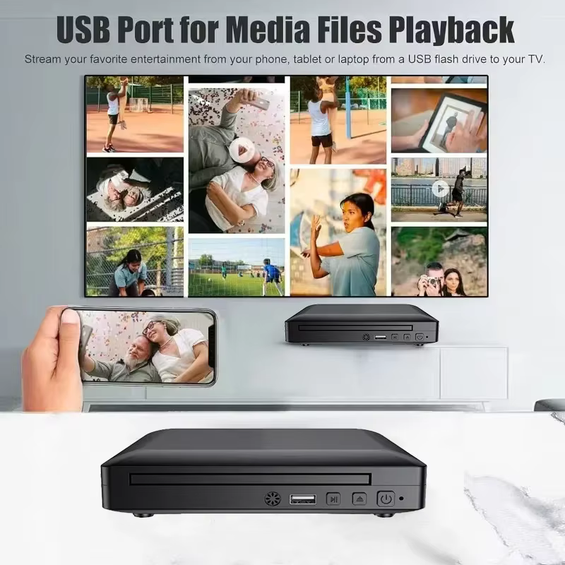 Lecteur DVD domestique multi-régions Full HD 1080P, lecteur de disque TV numérique multimédia, prise en charge DVD CD MP3 MP4 RW VCD, système de cinéma maison