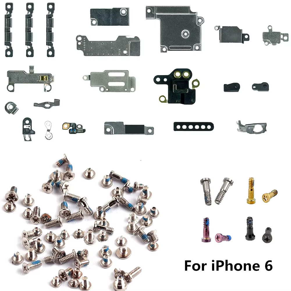 Kit complet de petites pièces de support interne en métal + vis complètes pour iPhone 11 12 13 MINI 14 15PRO MAX 7 7plus 8 Plus 7P 8P X XR XS MAX