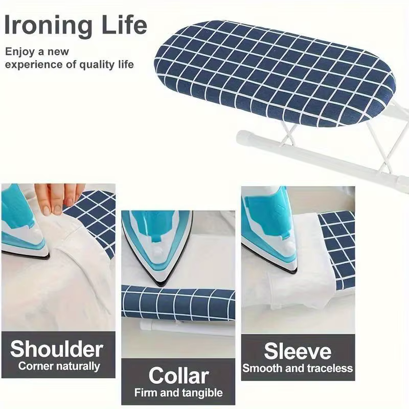 Planche à repasser portable mini de bureau avec pieds pliables antidérapants, tapis résistant à la chaleur pour la couture, le quilting et les travaux manuels