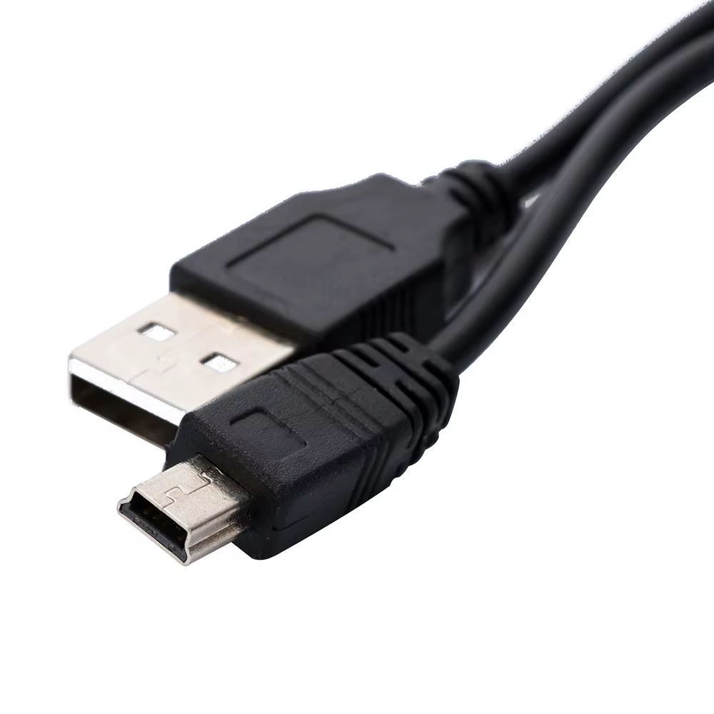Câble de données USB 2.0 vers MINI 5 broches mâle de 1m pour ordinateur portable, haut-parleurs, PSP – Cordon de charge