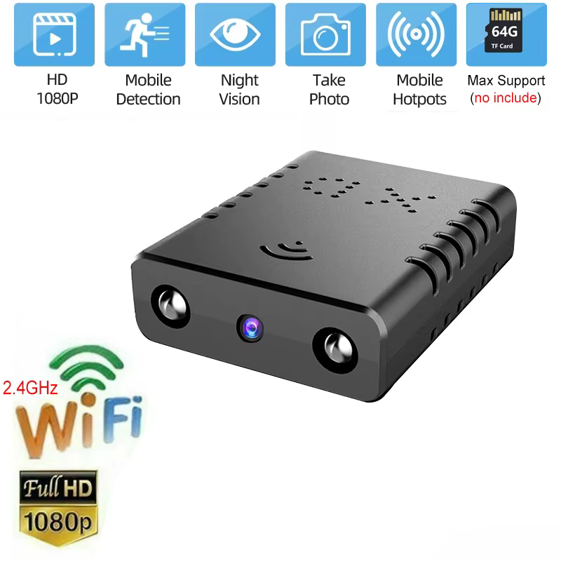 Mini caméra 2025 XD intelligente WiFi Mini caméra maison intérieure Vision nocturne Protection de sécurité enregistreur Audio vidéo