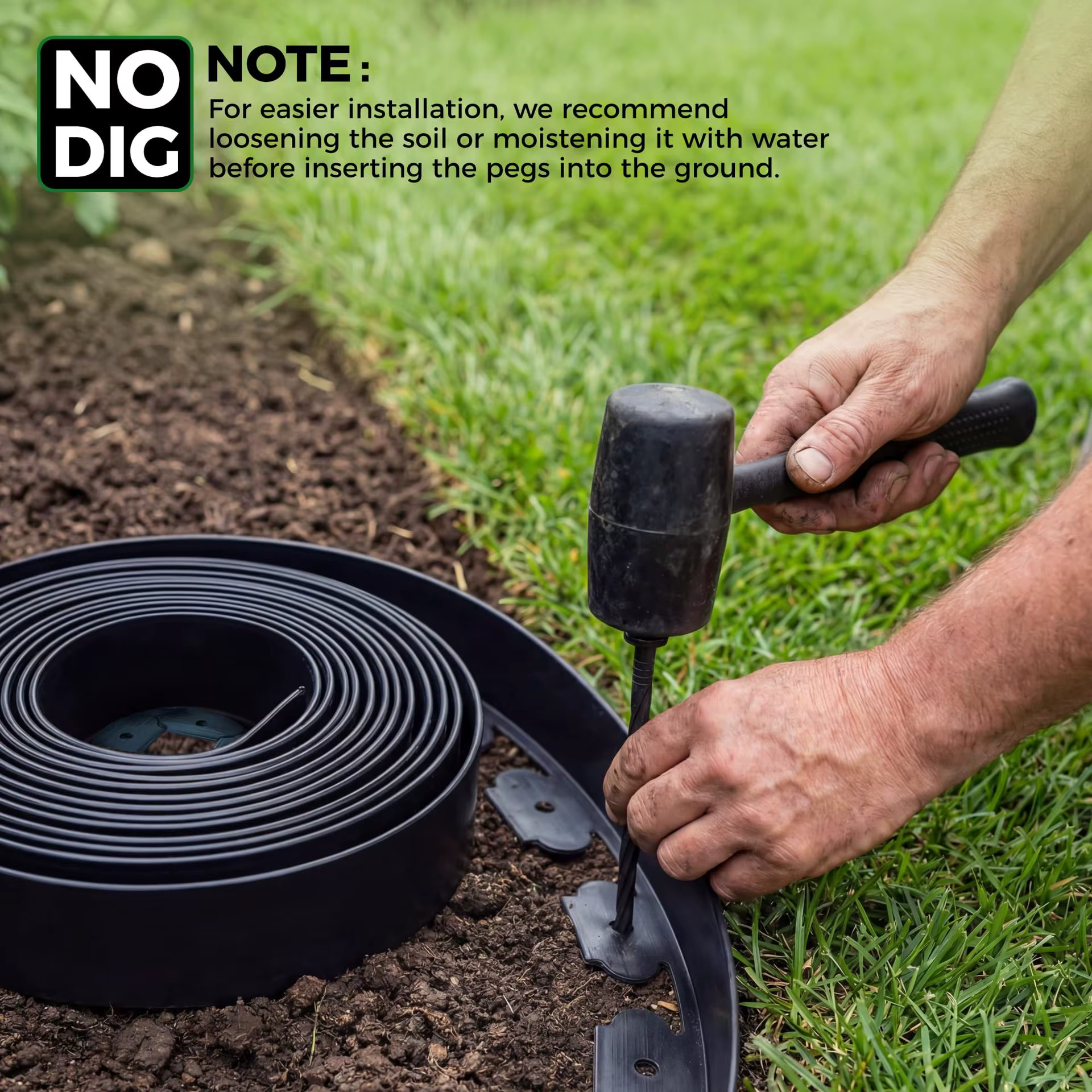 Accessoires de jardinage extérieur, Bande de bordure pour pelouse, Protection d'arbre, Panneau de séparation pour la rétention du sol et l'isolation de l'eau