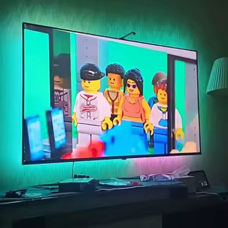 Ambilight pour téléviseur 5V USB RGBIC, éclairage LED intelligent pour téléviseur de 55 à 75 pouces, rétroéclairage d'écran synchronisé avec la caméra