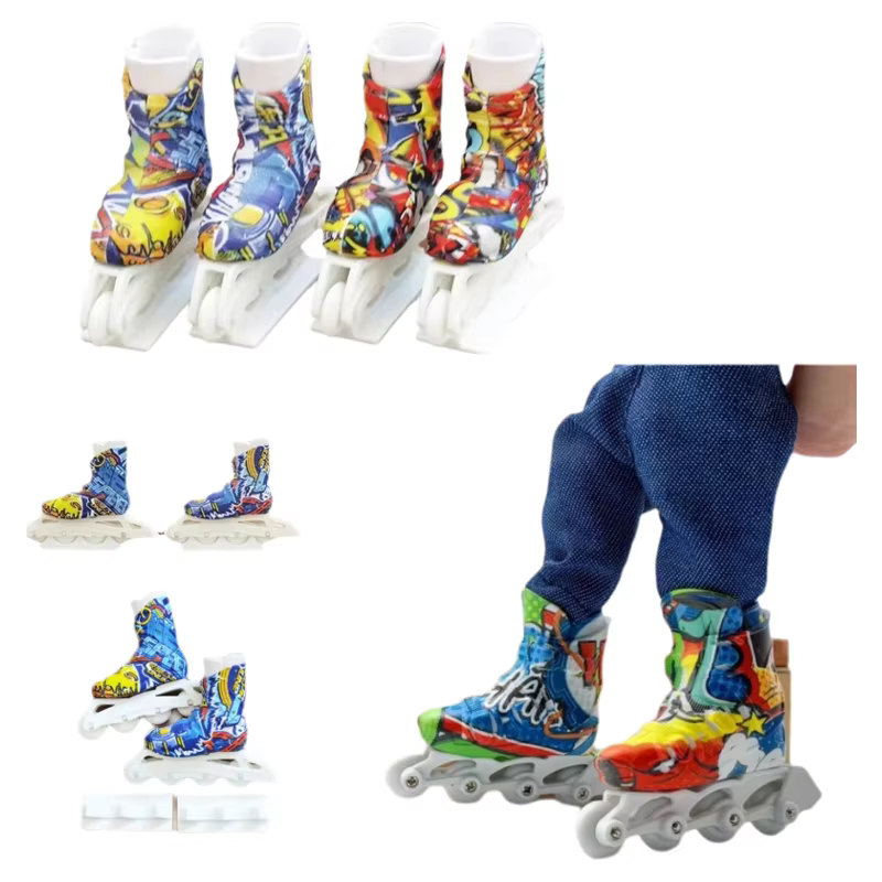 Mini chaussures de patins à doigts, jouets amusants pour cultiver les enfants, capacité pratique, fête interactive, éducatif, créatif, cadeau d'anniversaire