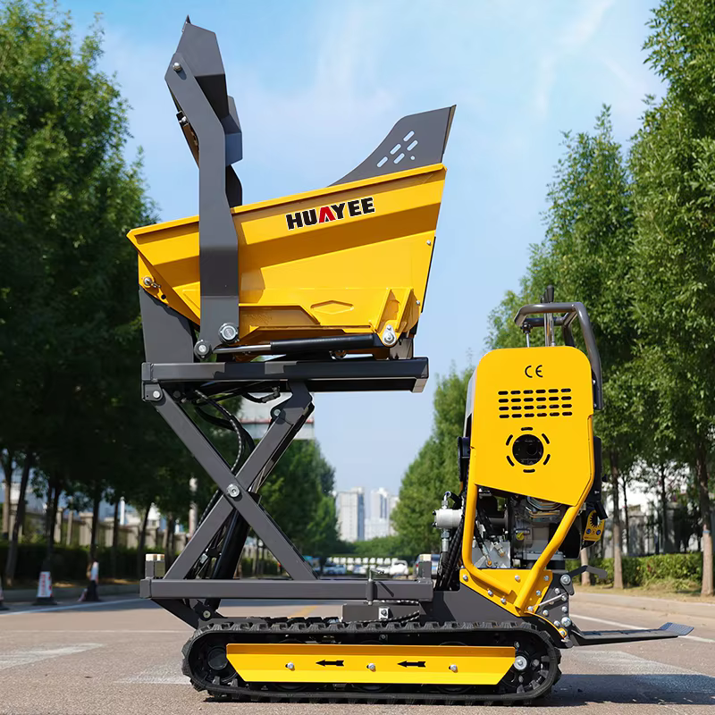 Mini-dumper sur chenilles personnalisable, livraison rapide, transporteur hydraulique diesel multifonctionnel, mini-dumper sur chenilles 500 kg