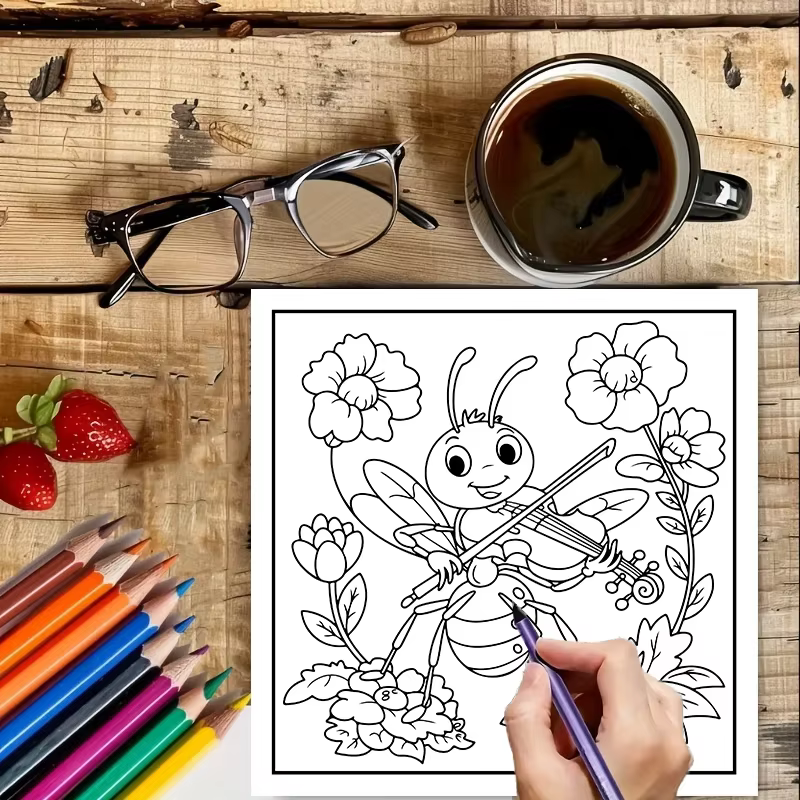 Livre de coloriage mini facile pour adultes, livre de coloriage relaxant, anti-stress, cadeau d'anniversaire et fournitures artistiques pour la rentrée scolaire